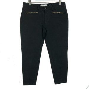 Womens Size 30 30x26 Kate Spade Broome Street Black Zip Pocket Ankle Jeans